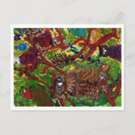 Eulen in einem Baum #2 Postkarte