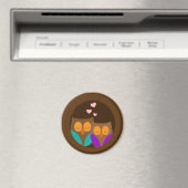 Eulen in einem Nest Magnet (In Situ (Geschirrspüler))