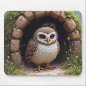 Eulen in einer Höhle Mousepad (Vorne)