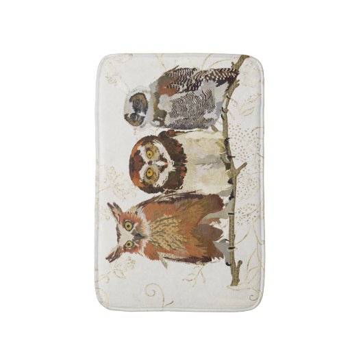 Eulen-in Folge Bad-Matte Badematte (Vorderseite Vertikal)