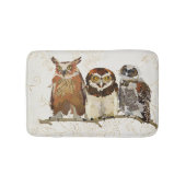 Eulen-in Folge Bad-Matte Badematte (Vorderseite)