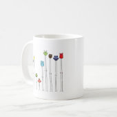 Eulen in Multicolors Kaffeetasse (Vorderseite Links)