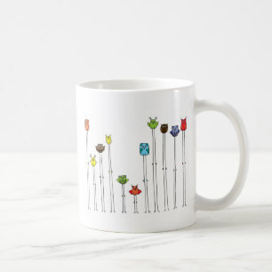 Eulen in Multicolors Kaffeetasse