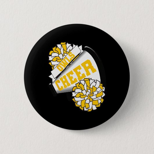 Eulen jubeln Ck zur Schule Cheerleading-Geist Gy Button (Vorderseite)