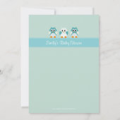 Eulen-Jungen-Babyparty-Einladung Einladung (Rückseite)