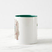 Eulen-Kaffee wachen Anruf auf Zweifarbige Tasse (Mittel)