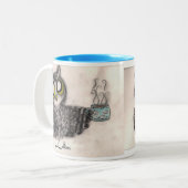 Eulen-Kaffee-Zeit! Tasse (Vorderseite Links)