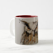 Eulen-Kaffeetasse Zweifarbige Tasse (Vorderseite Links)