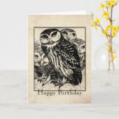 Eulen Karte (Gelbe Blume)