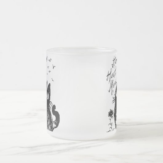 Eulen-Katze (Schwarzes) Mattglastasse (Mittel)