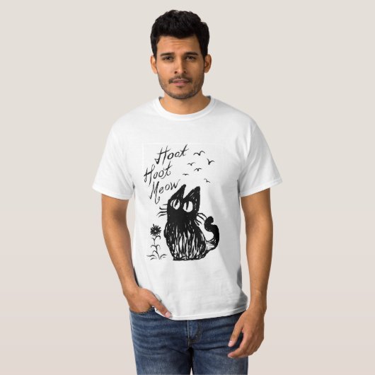 Eulen-Katze T-Shirt (Vorne ganz)