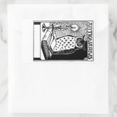 Eulen & Kerzen buchen Rechteckiger Aufkleber (Tasche)