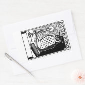 Eulen & Kerzen buchen Rechteckiger Aufkleber (Umschlag)