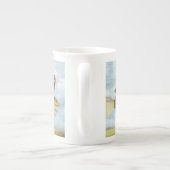 Eulen-Knochen-China Porzellantasse (Rückseite)