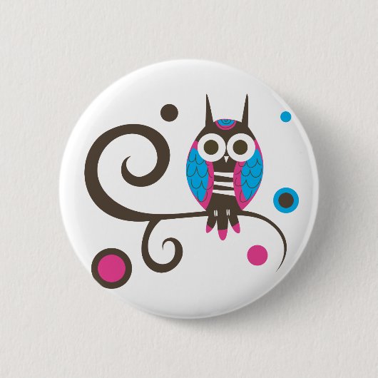 Eulen-Knopf Button (Vorderseite)
