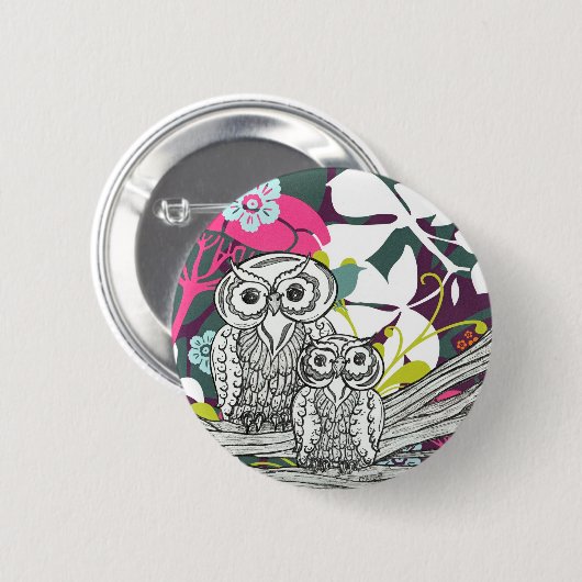 Eulen-Knopf Button (Vorne & Hinten)