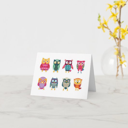 Eulen-kundenspezifische Anmerkungs-Karte Karte (Gelbe Blume)