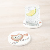 Eulen-Kunst-Waren Sandstein Untersetzer (Seite)