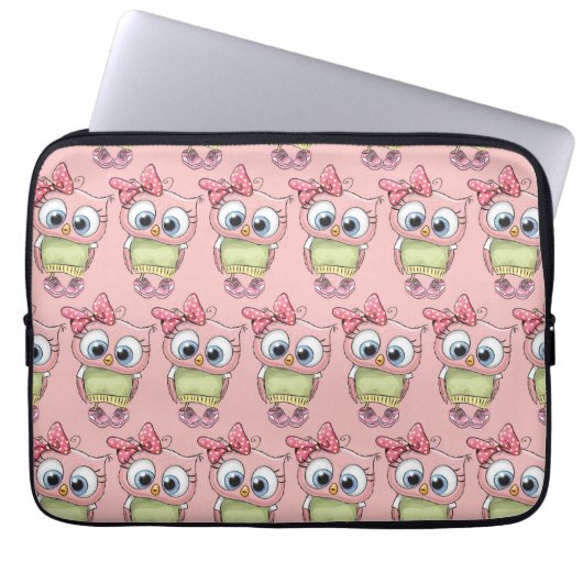 Eulen-Laptop-Hülle Laptopschutzhülle (Vorderseite)