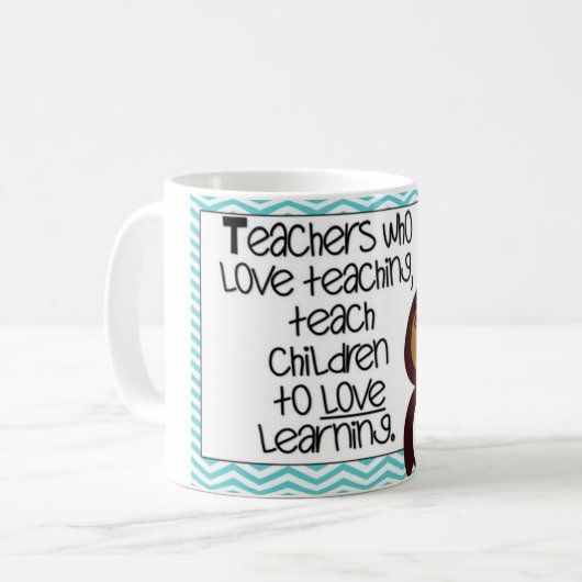 Eulen-Lehrer-Tasse Kaffeetasse (Vorderseite Links)