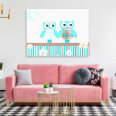 Eulen Leinwanddruck (Insitu (Wohnzimmer))
