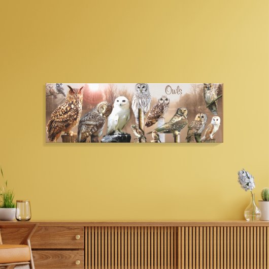 Eulen Leinwanddruck (Insitu (Wohnzimmer))