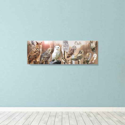 Eulen Leinwanddruck (Insitu (Holzboden))