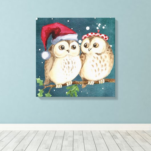 Eulen Leinwanddruck (Insitu (Holzboden))