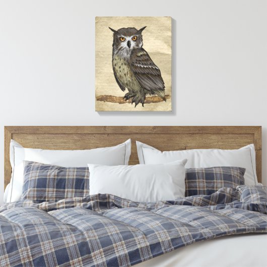 Eulen Leinwanddruck (Insitu (Schlafzimmer))