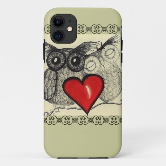 Eulen-Liebe - Case-Mate iPhone Hülle (Rückseite)
