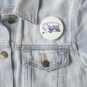 Eulen-Liebe entwerfen Sie für immer, niedliche Button (Beispiel)