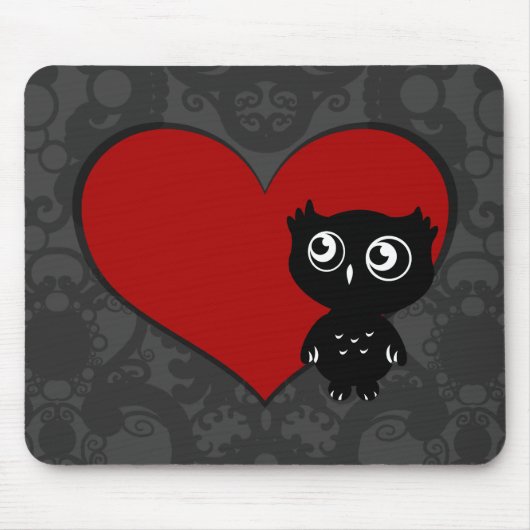 Eulen-Liebe III Mousepad (Vorne)