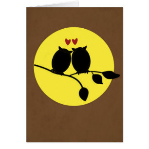 Eulen-Liebe-Karte