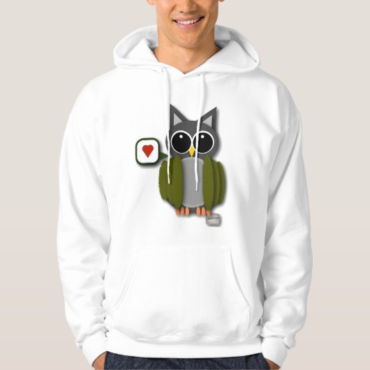 Eulen-Liebe-Sweatshirt Hoodie (Vorderseite)