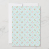 Eulen-Mädchen-Baby-Duschen-Einladung, Shabby Chic Einladung (Rückseite)