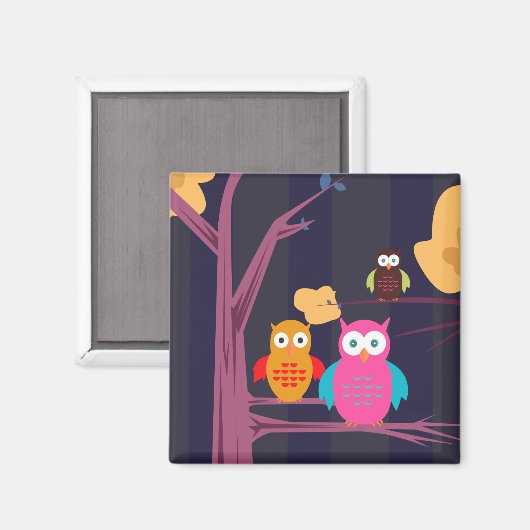 Eulen Magnet (Vorderseite/Rückseite)