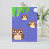 Eulen Malkunst Dankeskarte (Stehend Vorderseite)