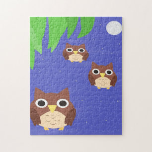 Eulen Malkunst Puzzle