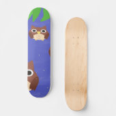 Eulen Malkunst Skateboard (Vorderseite)