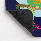 Eulen-Mama mit ihren Kindern u. NamensMousepad Mousepad (Ecke)