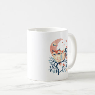 Eulen-Mama und Baby lieben Muttertag Kaffeetasse