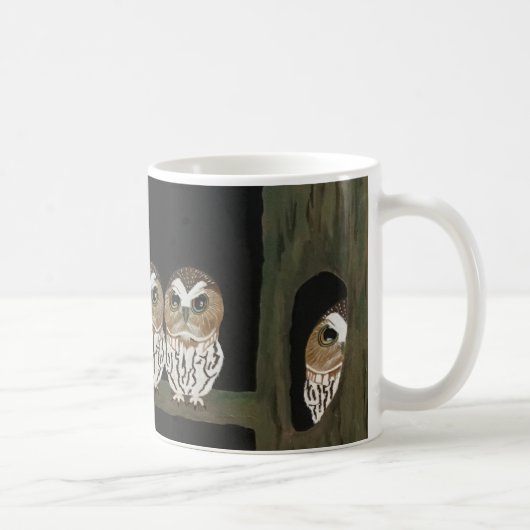 Eulen mit Haltung Tasse Design (Rechts)