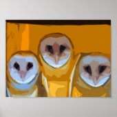 Eulen mit Mama Poster (Vorne)