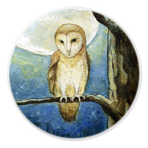 "Eulen-Mond-" Keramik-Griff Keramikknauf