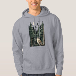 Eulen-Mondlicht-Wald-Wildlife Hoodie
