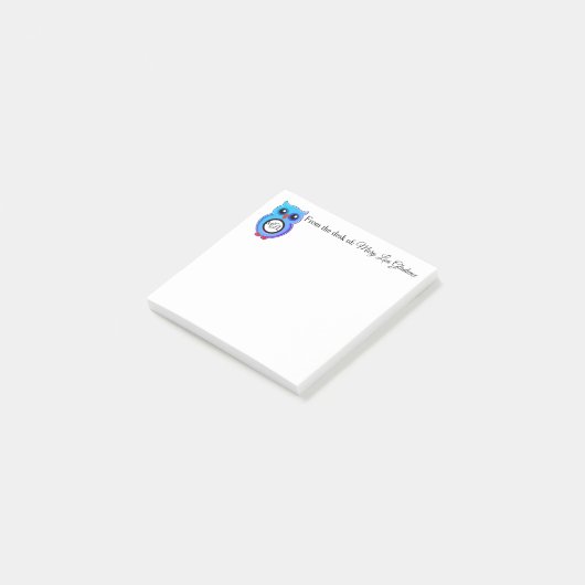 Eulen-Monogramm-Post-Itanmerkungen Post-it Klebezettel (angewinkelt)