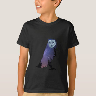 Eulen-nächtlicher Himmel T-Shirt