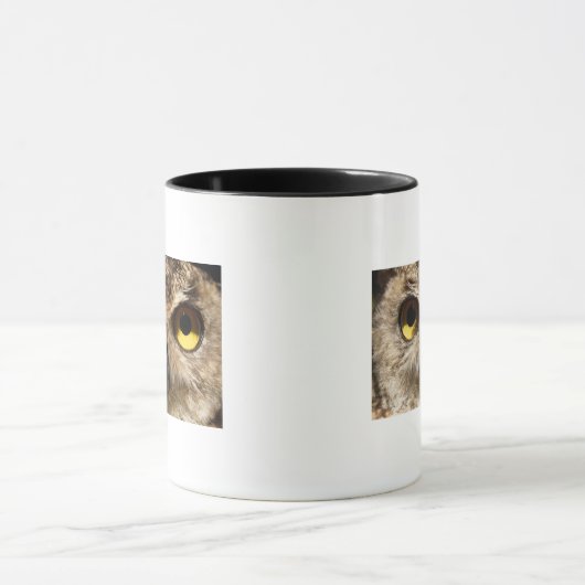 Eulen-Nahaufnahme Tasse (Zentrum)