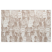 Eulen NC Schokolade Stoff (Fat Quarter (45,7 x 55,9 cm))