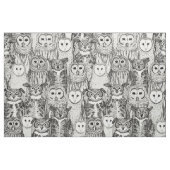 Eulen NC schwarz Stoff (Fat Quarter (45,7 x 55,9 cm))